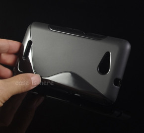 Силиконов гръб ТПУ S-Case за Sony Xperia E4G черен